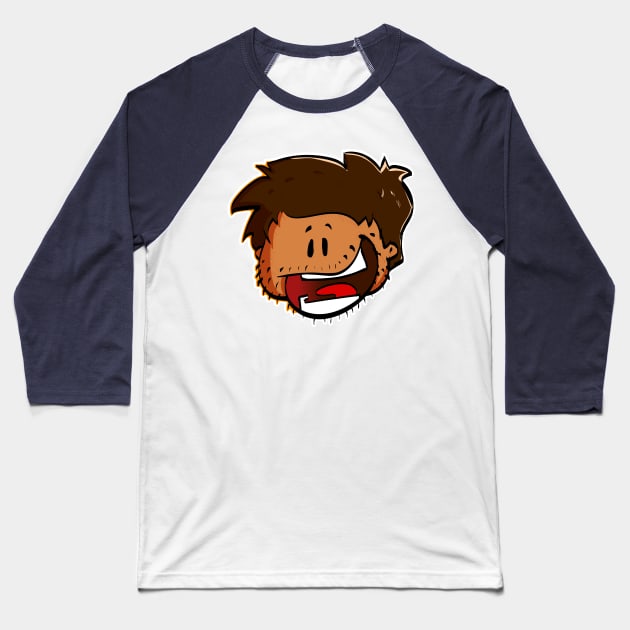 Funny Cartoon Face - Cheerful Character Illustration Baseball T-Shirt by llote